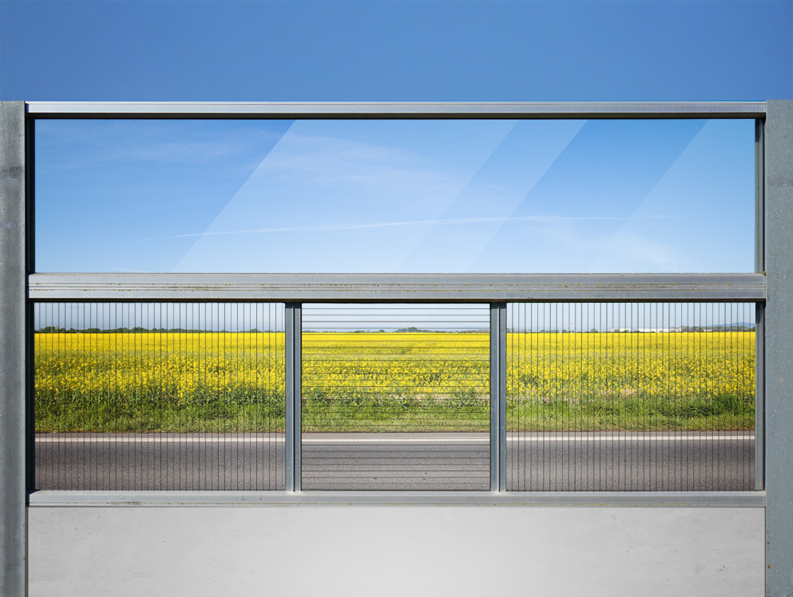 [k]nord Lärmschutzwand aus Glas