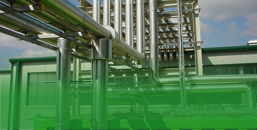 Rohre zur industriellen Abwasserreinigung.